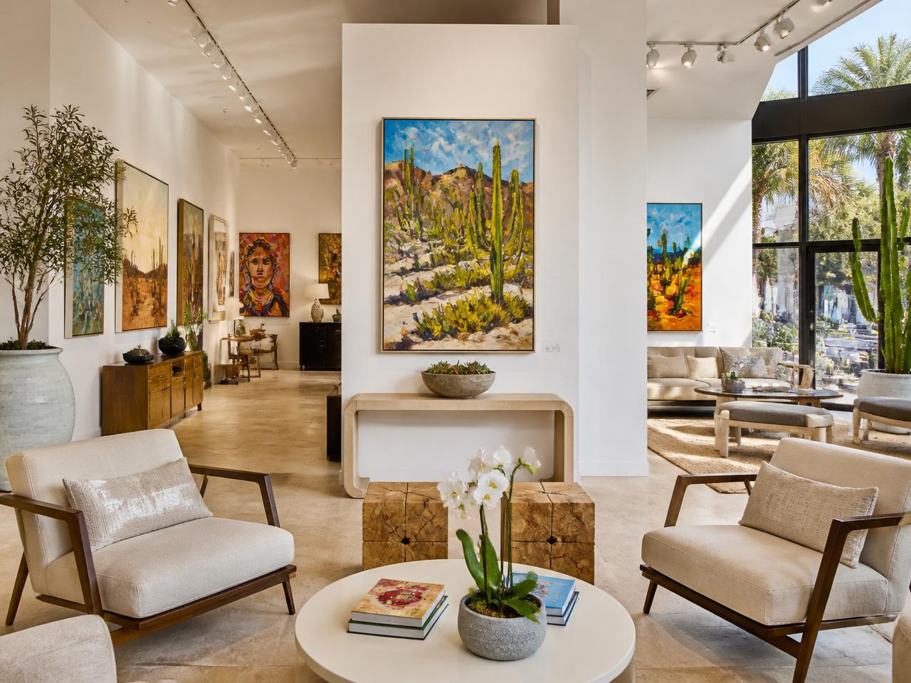 Art gallery and home design boutique on El Paseo